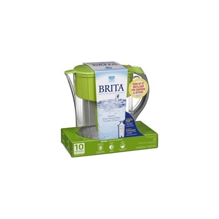 Brita Brita Grand 35378 Water Filter Pitcher, 80 oz Capacity, Green 35715